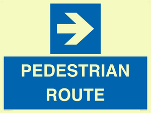 PEDESTRIAN ROUTE - right arrow